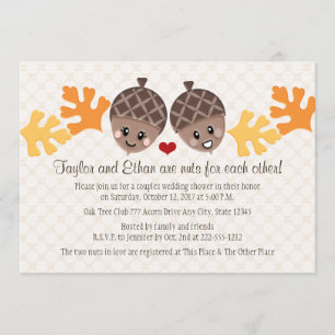 Convite Chá de casamento de Casais de Bolas Bonitas e Engr