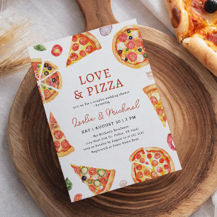 Convite Chá de casamento de Casais de Pizza