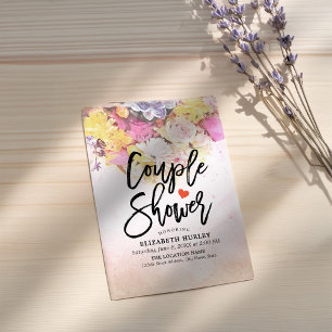 Convite Chá de casamento de Chá de Casal das Flores de 