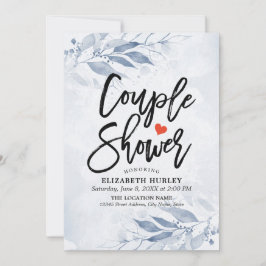 Convite Chá de casamento de Chá de Folha de Água Azul