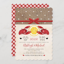 Chá de casamento De Lagostas Monograma Invi