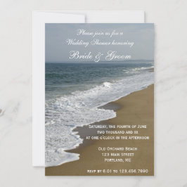 Convite Chá de casamento de praia e oceano