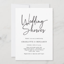 Convite Chá de casamento de Script Simples