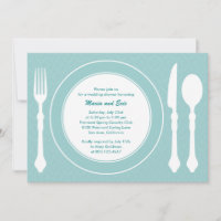 Chá de casamento de Tabletop Sleek Turquoise