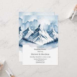Convite Chá de casamento de Wreath de Pine de inverno Snow