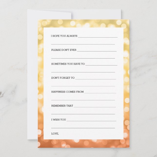 Convite Chá de casamento Deseja as luzes de outono/Falha (Frente)