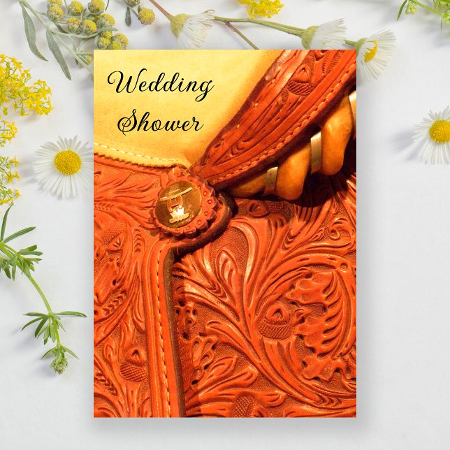 Convite Chá de Casamento do País de Sela Horse Ocidental (Criador carregado)