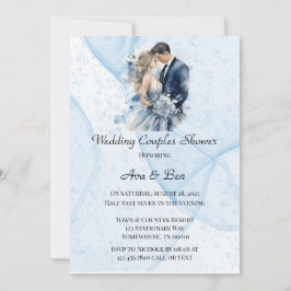 Convite Chá de Casamento Floral com Tinta de Álcool Dusty