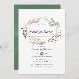 Convite Chá de casamento Geométrico do Herbário Florestal