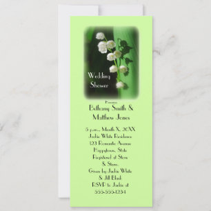 Convite Chá de casamento Green Invitation Lily do Vale