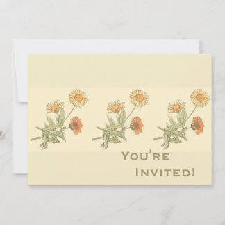 Convite Chá de casamento Marigold Floral Personalizado