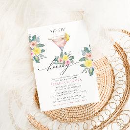 Convite Chá de casamento Sip Sip Hooray Bright