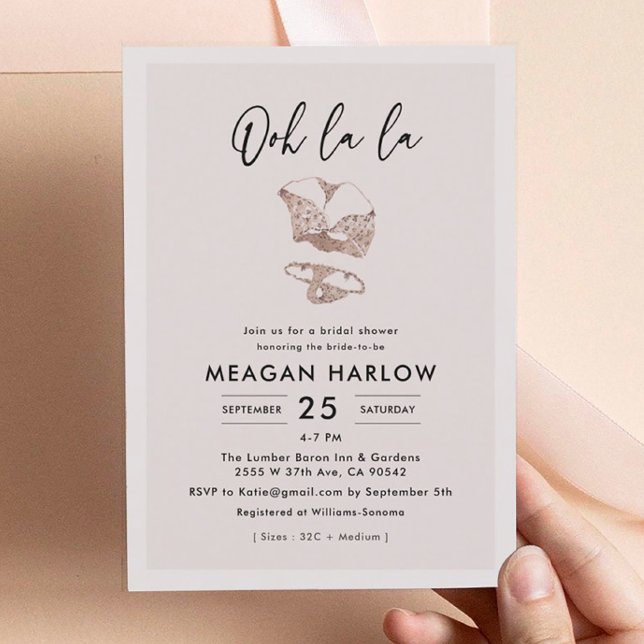 Convite Chá de Chá de panela La La Lingerie (Criador carregado)