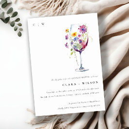 Convite Chá de Coupler de Vidro de Flora de Molas Aquática