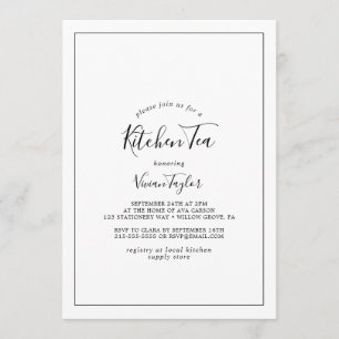 Convite Chá de cozinha minimalista