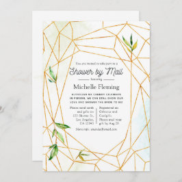 Convite Chá de Cristal Geométrico por Correio