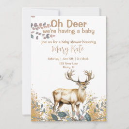 Convite Chá de Deer Baby Boy
