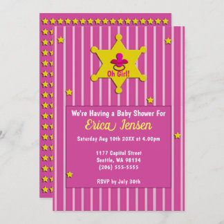 Convite Chá de Estrelas Amarelas e Bebê Pacificadora