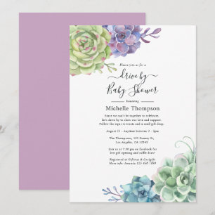 Convite Chá De Êxito De Cactus Aquarela