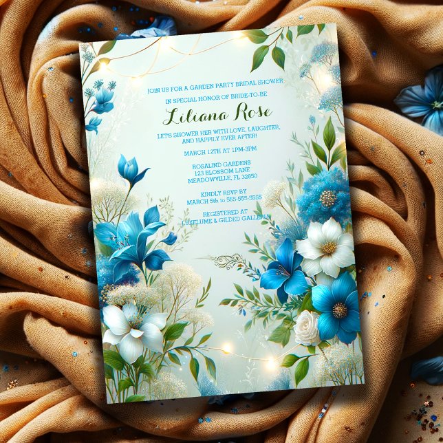 Convite Chá de festas do Jardim Botânico Azul para Ser (Criador carregado)