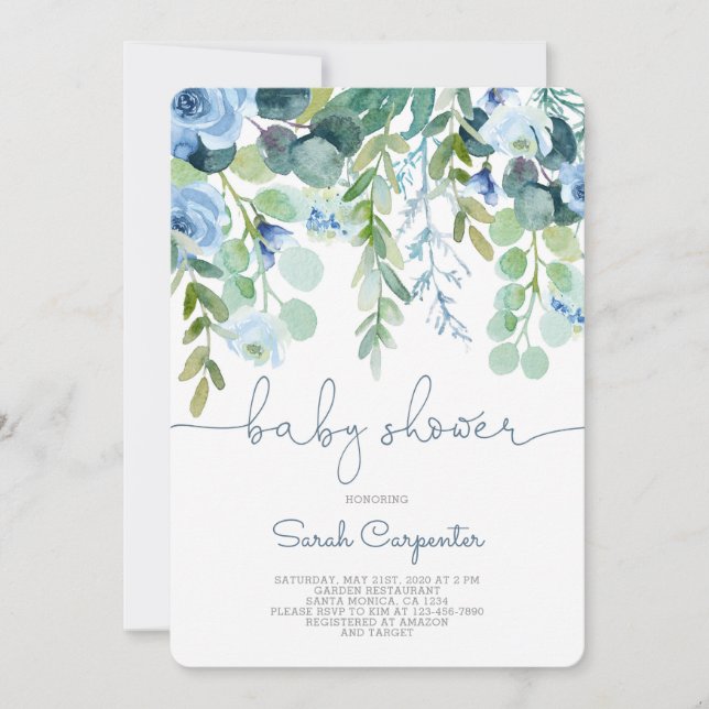 Convite Chá de fraldas (Frente)