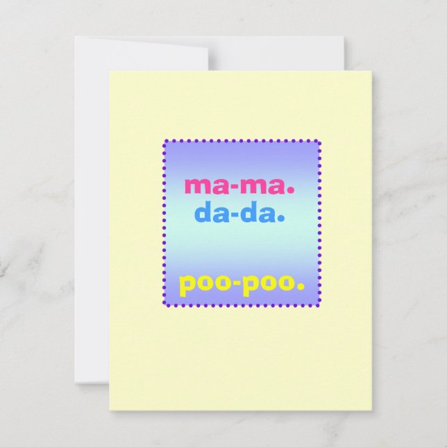 Convite Chá de fraldas (Frente)