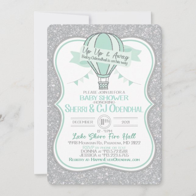 Convite Chá de fraldas (Frente)