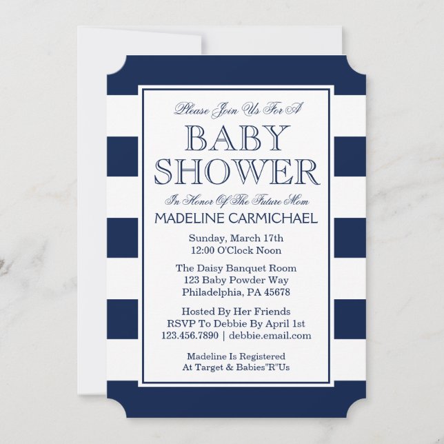 Convite Chá de fraldas (Frente)