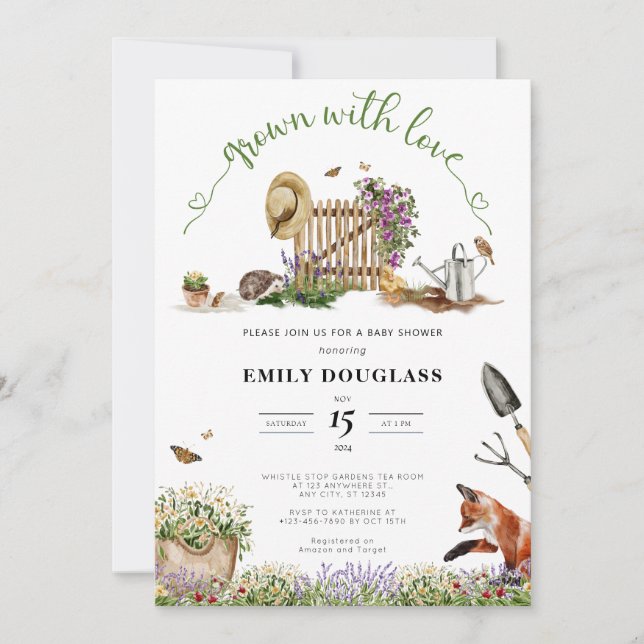 Convite Chá de fraldas (Frente)