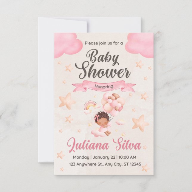 Convite Chá de fraldas (Frente)