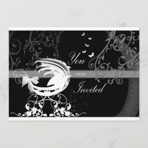 Convite chá de fraldas 1b preto e branco