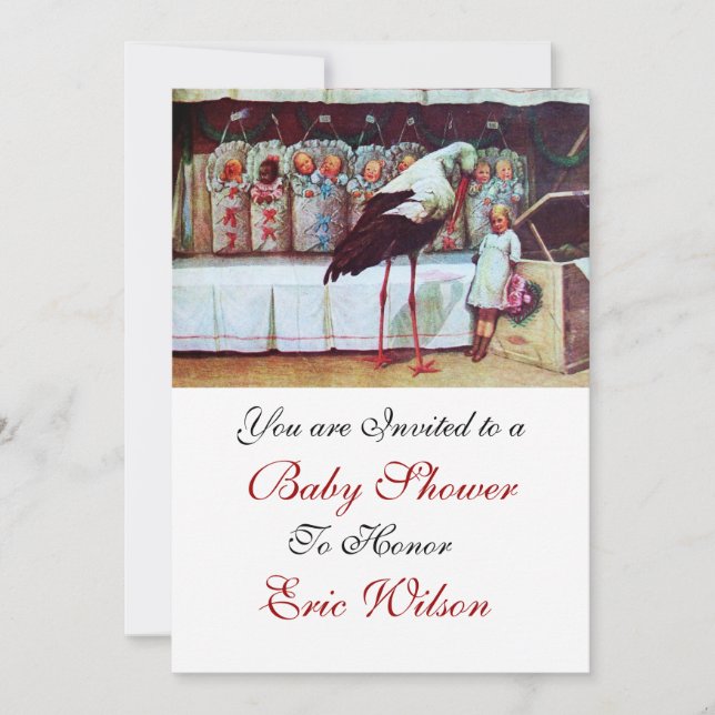 Convite CHÁ DE FRALDAS 3, branco (Frente)