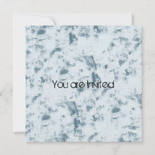 Convite Chá de fraldas Abstrato azul esculpido