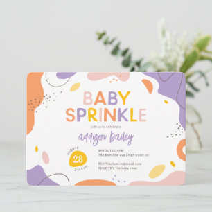 Convite Chá de fraldas Abstrato moderno