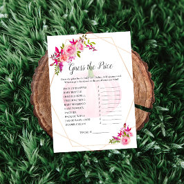 Convite Chá de fraldas adivinha o jogo de preços da abóbor