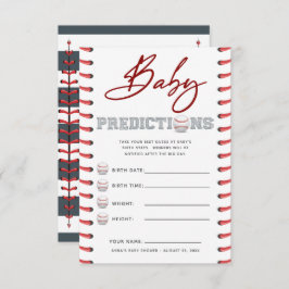 Convite Chá de fraldas adivinhando previsões de bebês do j