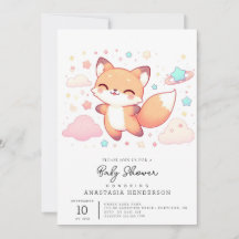 Chá de fraldas Adorável de Fox Woodland