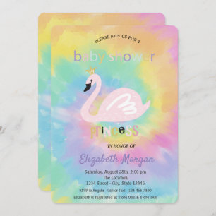 Convite Chá de fraldas Adorável Tie Tie Swan