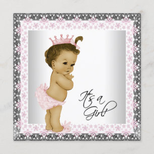 Convite Chá de fraldas afro-americano