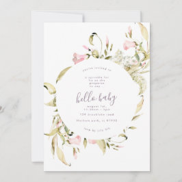 Convite Chá de fraldas Alô Pampas Boho Wildflower