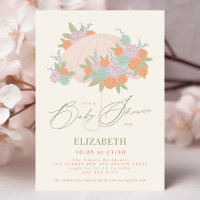 Chá de fraldas Amarelo Colorido Floral
