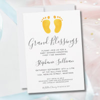 Chá de fraldas Amarelo de Pés-Bebê