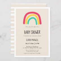 Chá de fraldas arco-íris moderno e bonito