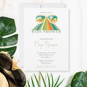 Convite Chá de fraldas Arco-Íris Neutro do Gênero