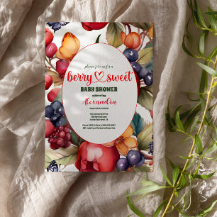 Convite Chá de fraldas Azul Berry Sweet