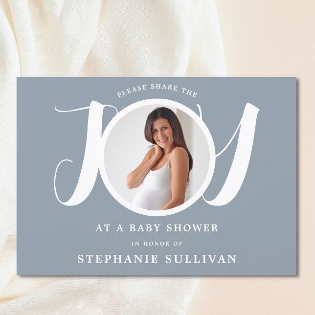 Convite Chá de fraldas Azul do Menino (Criador carregado)