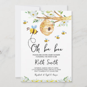 Convite Chá de fraldas BaBee