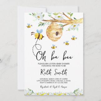 Convite Chá de fraldas BaBee