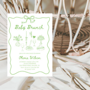 Convite Chá de fraldas Baby Brunch