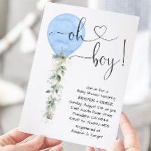 Chá de fraldas Balão Verde Azul